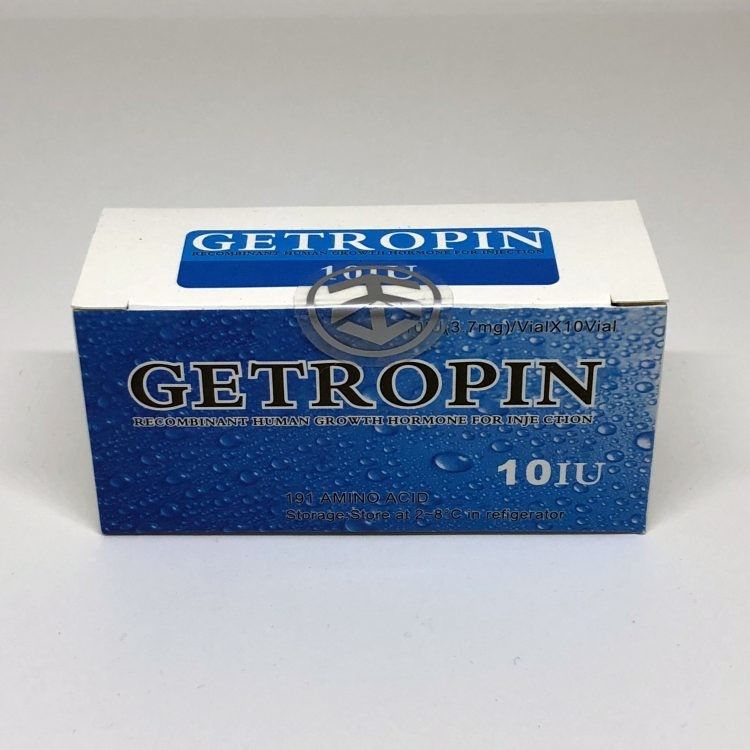مسحوق أبيض Getropin هرمون النمو لكتلة العضلات ، وزيادة كثافة العظام
